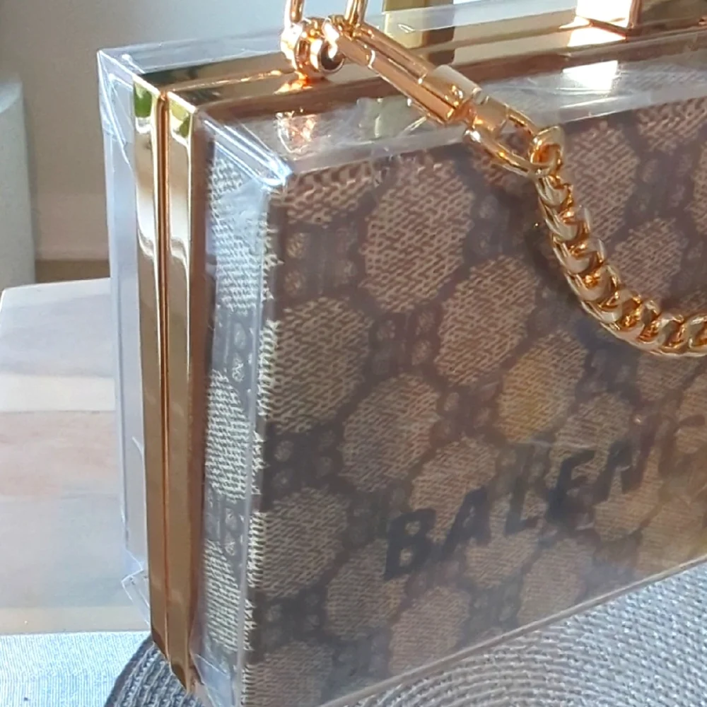 Upcycled Balenciaga X Gucci Paper Shopping Bag Novelty Clutch Transformation